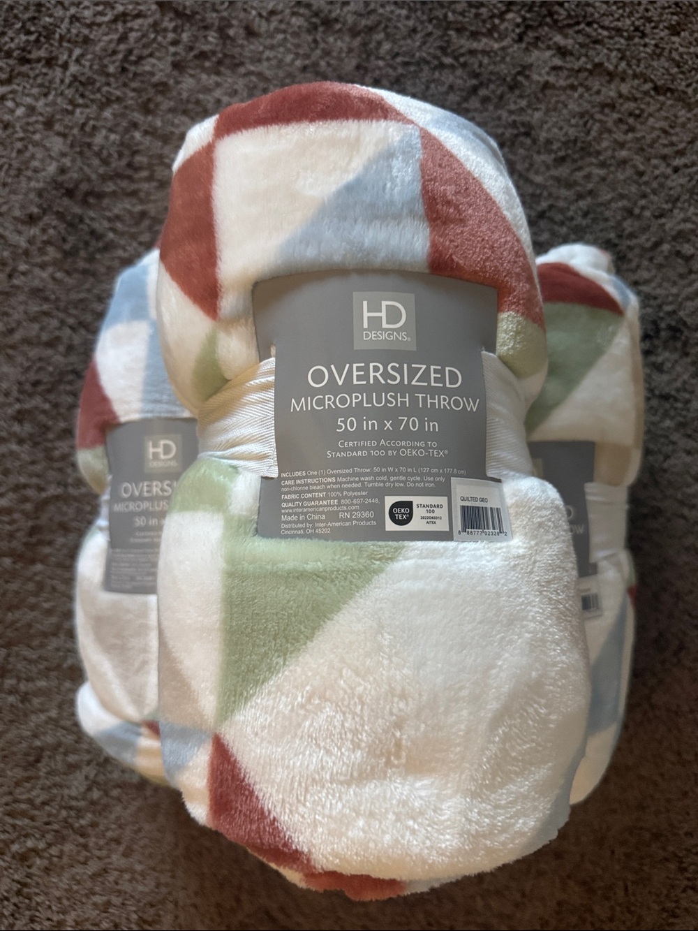 HD Designs Oversized Microplush Throw